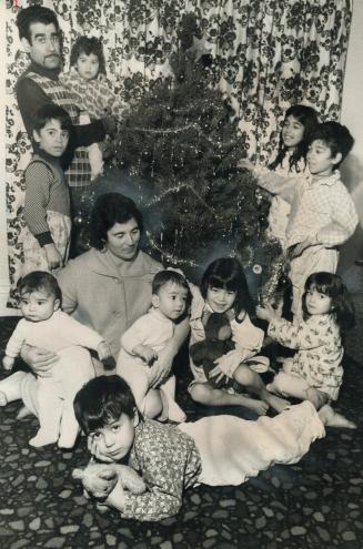 The first Christmas tree the Furtado family of Dundas St