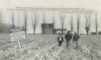 Crushing debts have left hog farmer Giselle Ireland not at all sure she can hold on to her farm for Debbie (left), Doug (right), and her two other children