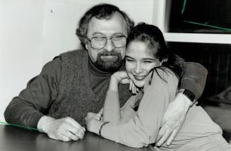 Together at last: Igor Presotchinsky and his daughter, Diane Pressotchinskala, meet last night in Barrie for the first time in 14 years