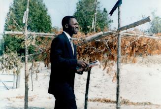 Judge Hugh Fraser by swine where Dudley George shot