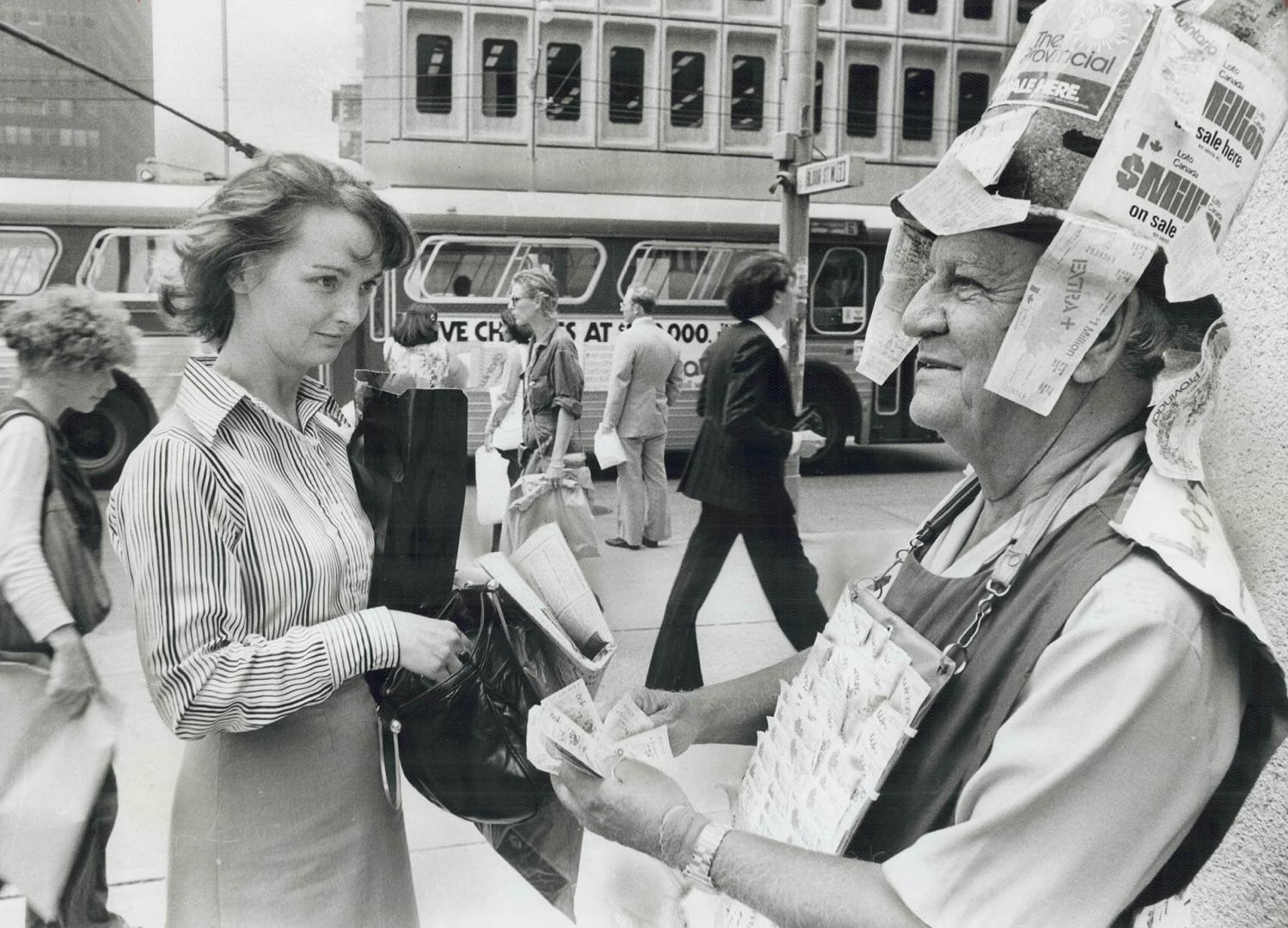 An epidemic of gambling in Canada is visibly evidenced on Toronto's streets by lottery ticket sellers like Clement Ferreira, who works corner of Bay a(...)