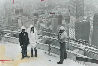 Some wedding presents come high, The first bride to go up to the restaurant level of the CN Tower - 1,150 feet above Toronto - is Janet Whyte Arscott