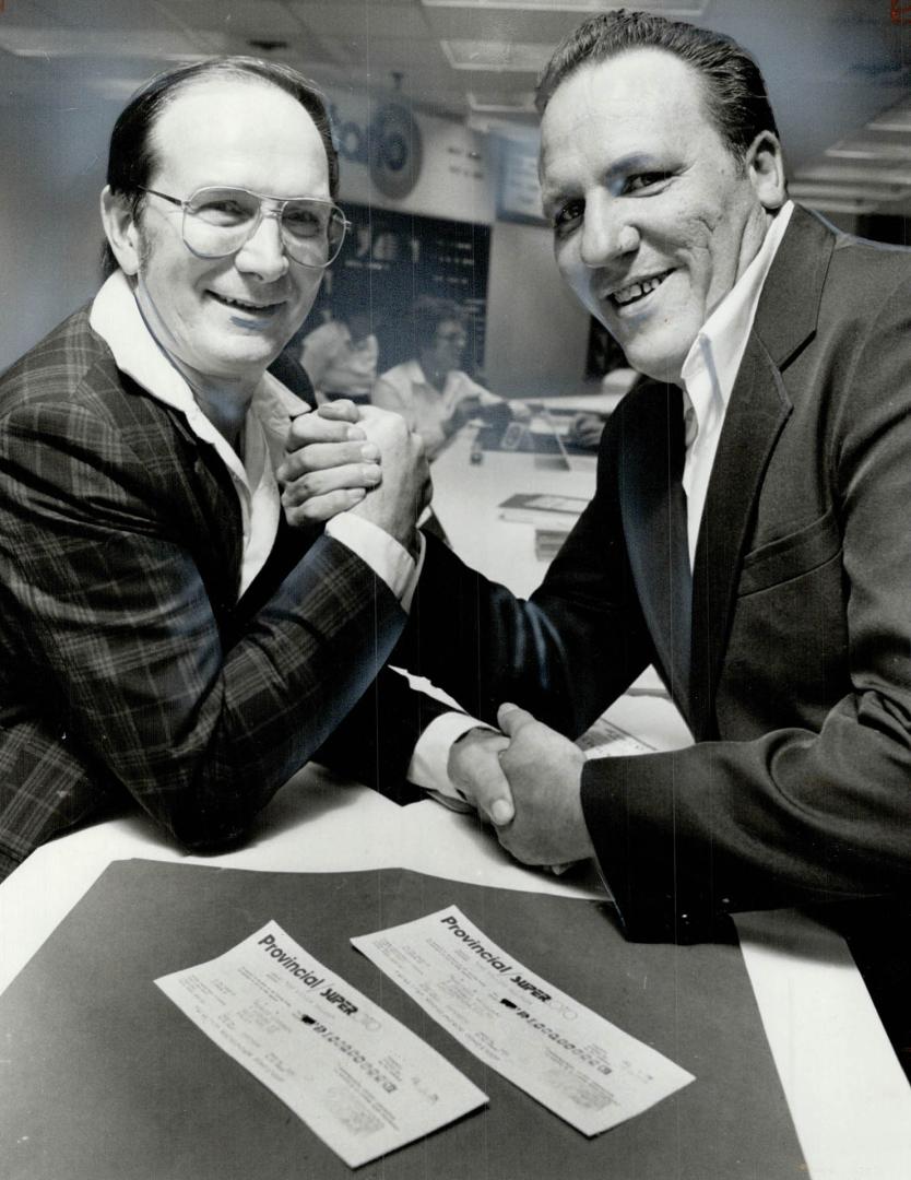 High stakes, New millionaires Walt Medulun, left, of St