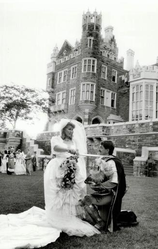 Couple make iron-clad vows, David and Donna Bazeau of Ottawa always dreamed of having a fairy tale wedding, so they plighted their troth in Toronto's (...)