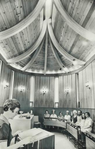 Sister Patricia Flynn reads the vesper service in the chapel of the residence of the Sisters of Service on Montcrest Blvd. The priest who will say eve(...)