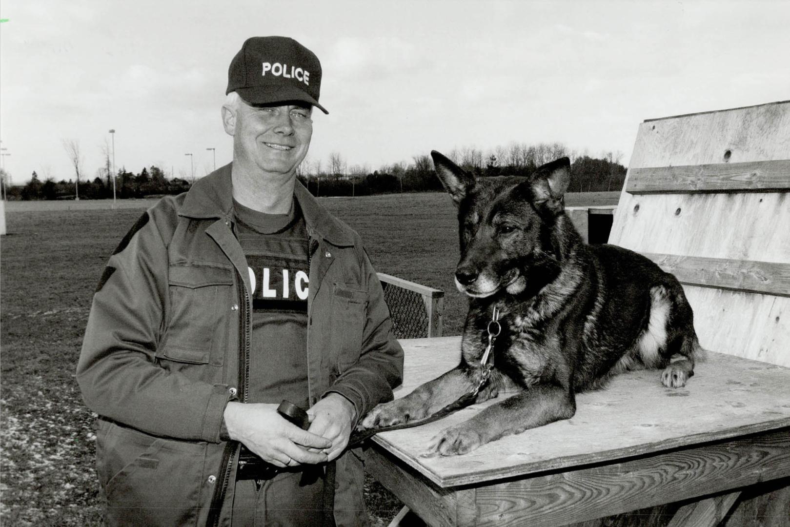 Durham Region Police Const. Peter Vanderduim and dog Leo