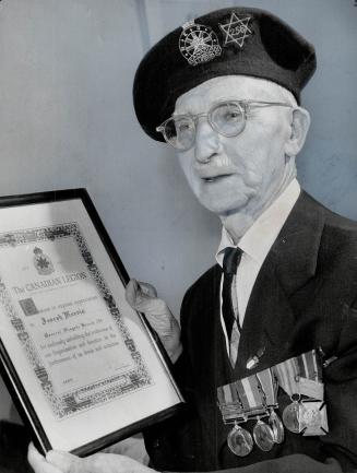 Oldest Marcher in CNE Warrior's day parade was Joseph Morris, 90, of Bathurst St