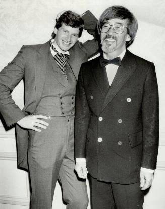 The star's stars: Toronto Star sports columnist Wayne Parrish (left) and book columnist Ken Adachi attend the National Newspaper Awards dinner, where winners were honored last night