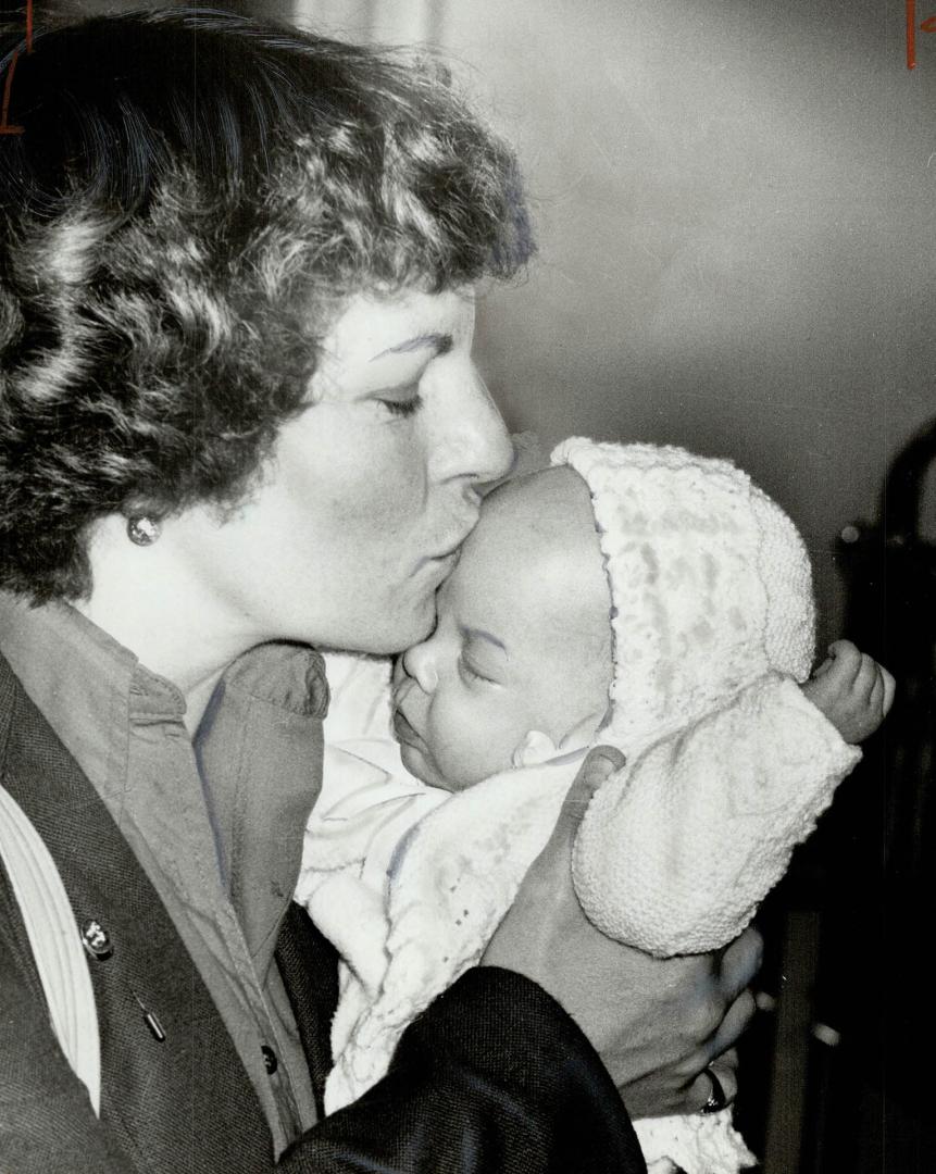 Going home, Baby Brendan Adair goes home to Midland with mother Pat after a three-month stay in the Hospital for Sick Children. He was rushed to the h(...)