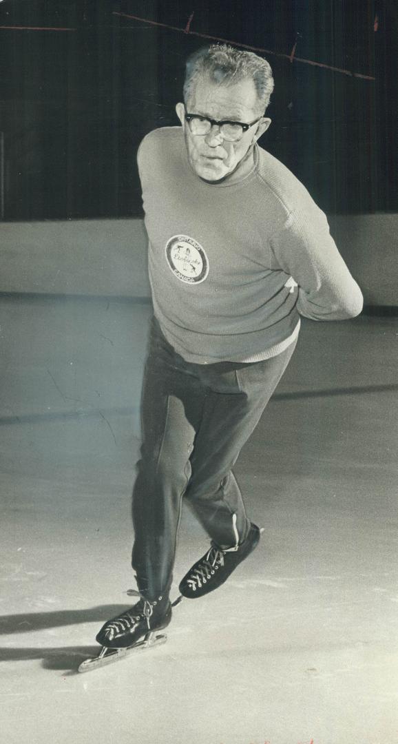 72-Year-Old Thomas Anderson. On speed skates at Lakeshore Lions' Memorial Centre