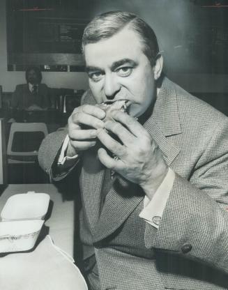 Equality Nutritious, but differing on the taste scale, are these meals sampled by George Cohon (left) president of McDonald's Restaurants, and John Ar(...)