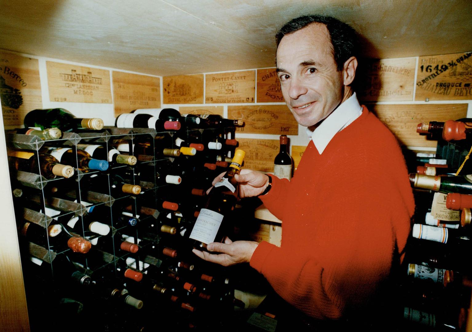 Pop a Cork: Toronto Star wine columnist Tony Aspler enjoys his state-of-the-art cellar, designed by The Wine Establishment to maximize space and maintain a constant temperature