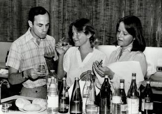 Water taste testers Tony Aspler, Barbara Ritchie and Ann Ritchie