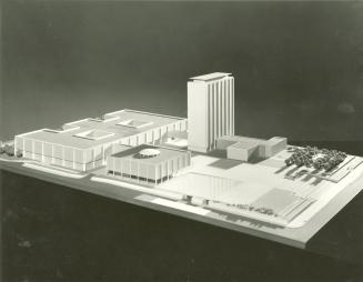 Boissevain & Osmond entry, City Hall and Square Competition, Toronto, 1958, architectural model