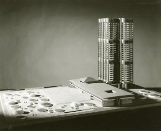 Kunio Mayekawa entry, City Hall and Square Competition, Toronto, 1958, architectural model