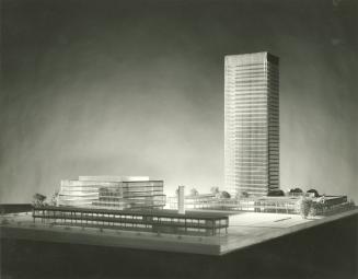 Paul Eling entry, City Hall and Square Competition, Toronto, 1958, architectural model