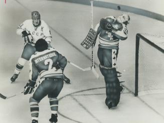 Hot goalmouth action