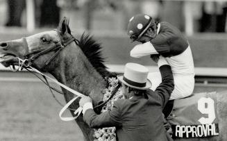 The horse. With Approval, the gutsy roan colt, might well be dubbed the Cardiac Kid because his victories come by the merest of margins. He won the Qu(...)