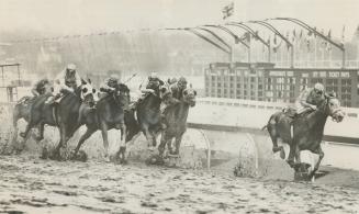 Charging through the slop at greenwood track