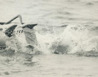 Canoeist takes a dive in Harbourfront race