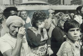 Tears for the dead-Women wept in Nathan Phillips Square in Toronto yesterday during memorial service to honor the 11 Israeli athletes who dies in Muni(...)