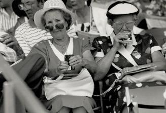 Fashions: The crowd at the race were decked out in their finest