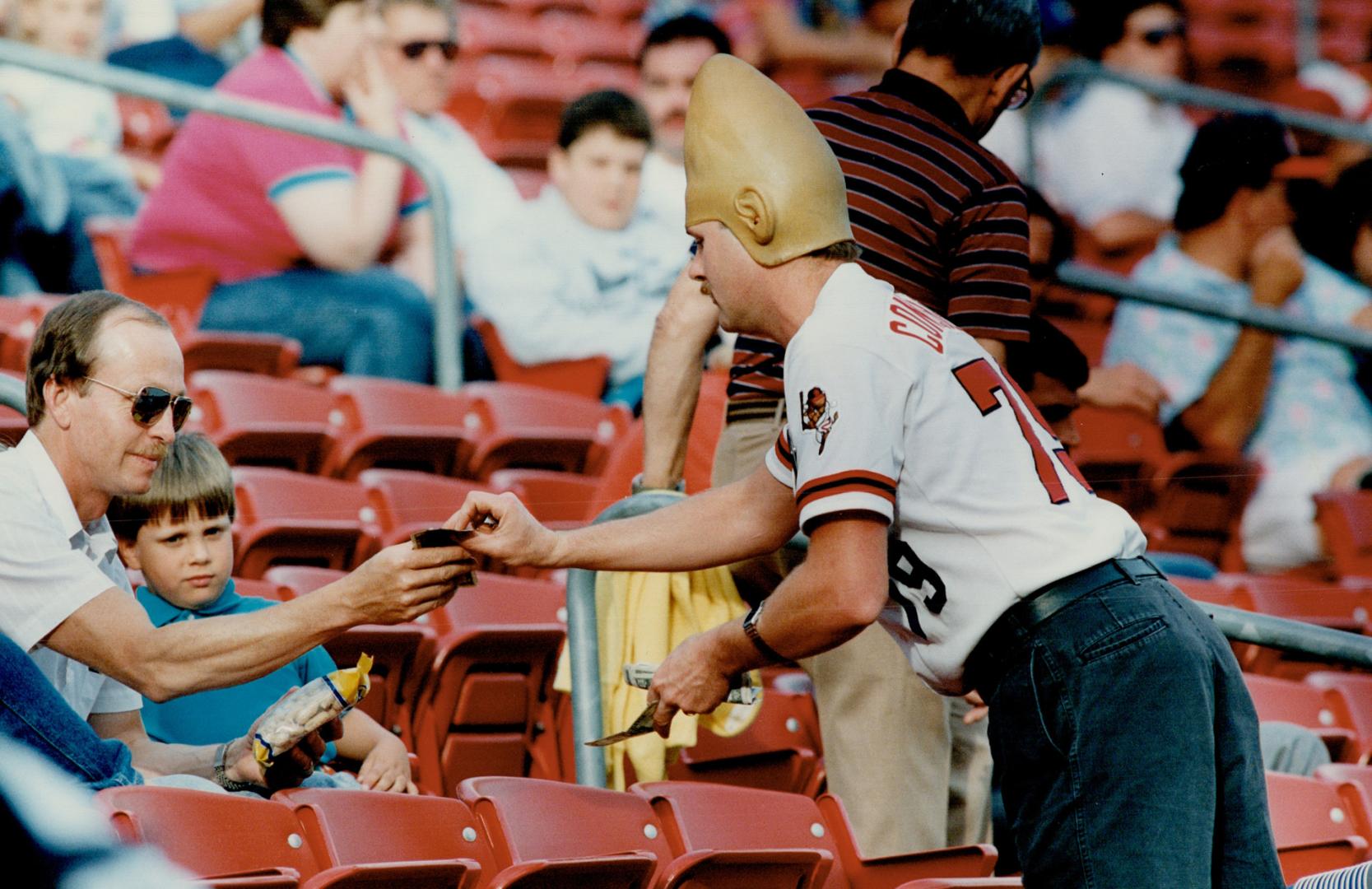 Even the vendors are a part of the fun and games atmosphere at Pilot Field