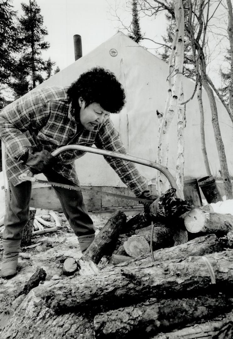 CBC announcer Evelyn Cook lives in Yellowknife but her canvas-covered cabin is her paradise