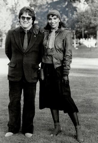 Less formally dressed were, at left, actress Janice Greene and playright Tom Cone