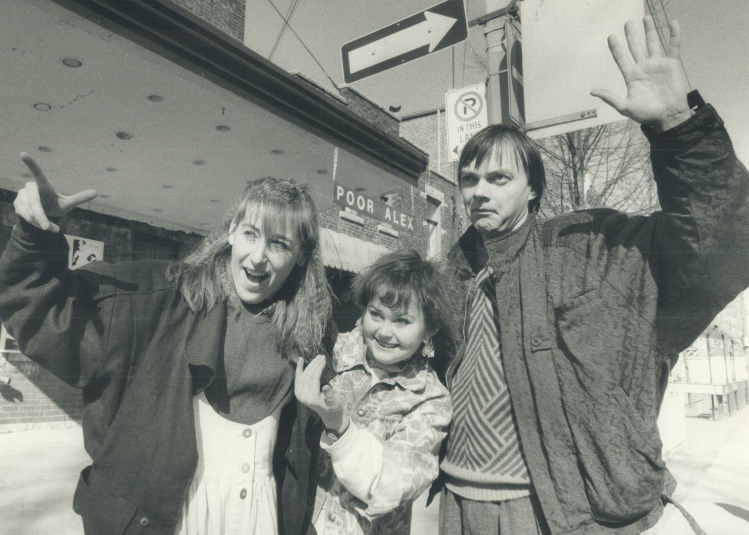 Poor Alex Partners: Leah Cherniak of Theatre Columbus, left, Crow Theatre's Deborah Porter and Dean Gilmour of Theatre Smith-Gilmour have high hopes and modest goals for their new digs