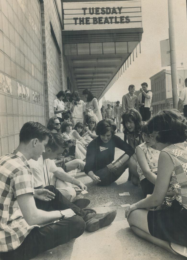 They gathered bright and early outside Maple Leaf Gardens to await two appearances later today of the Beatles