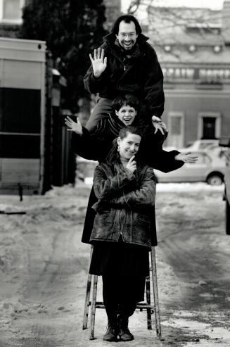 Collaborating Trio: Diego Matamoros, Martha Ross and Leah Cherniak (bottom) tackle The Bard