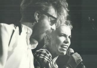 On Stage at Massey Hall lead singer - Annie Lennox