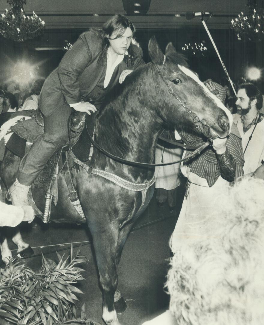 Freddy the horse delivers The Meat to adoring fans in the Sheraton Centre ballroom