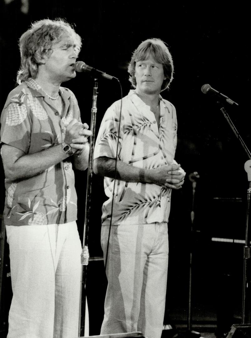 California Dreaming: Jan Berry and Dean Torrence last night brought a warmth from California that banished the chill of Ontario Place for 10,000 happy fans of 1960s music