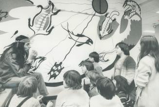 Cree Indian Artist and sculptor Don McLeay explains the legend of how the beaver got its tail to student at North York's cherokee Public School. It is(...)