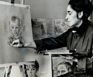 Artist Eva Prager At the Easel