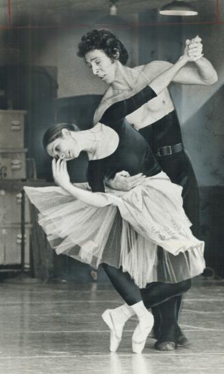 Linda Maybarduk and partner Clinton Rothwell work on tonight's steps