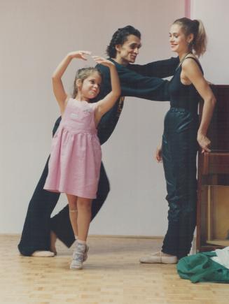 Glasnost - ballet style. Nadia Veselova watches proudly as daugher Bianca, 6, shows her form at the Academy of Ballet and Jazz, at Bathurst and Steele(...)