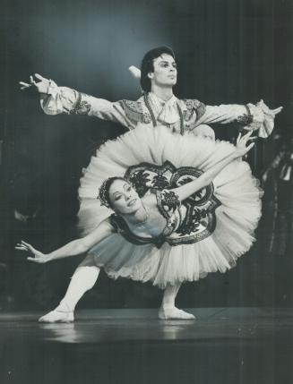 Popular pair: Karen Kain and Frank Augustyn have become star personalities in Canadian ballet and last night's full O'Keefe Centre for opening of National Ballet's season was testimonial to that