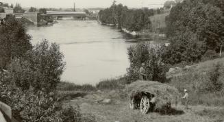 A delightful vista looking up the Lievre river at Mont Laurier, in northern Quebec