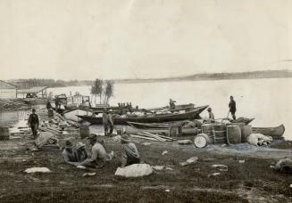 Prospectors at Gillirs Bay, Quenze Lake, Que