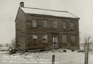 Historic Landmark, In this building just outside Brockville, which goes by the name of Craft's tavern, the first Orange order in Ontario was institute(...)