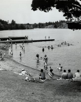 Gull lake park at Gravenhurst is a delight for swimmers