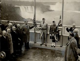 The rainbow bridge at Niagara Falls was formally opened during the week-end