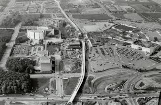 Scarborough civic centre (left) town centre mall(