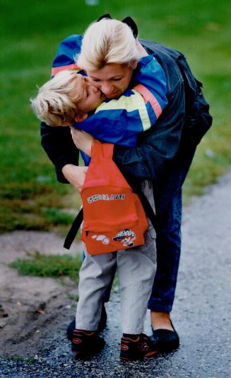 School's in but the jury's out on how well Peter Grabrczyk will enjoy senior kindergarten this year