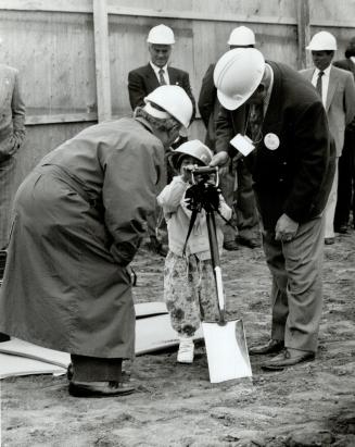 Digging education. Junior kindergarten student Camilla Singh helped recently at a ground-breaking ceremony at Heritage Park Public School in Scarborou(...)