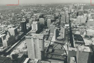 The future of Toronto's core with its skyscrapers and distinctive city hall (centre) hinges on the fate of the city' downtown plan