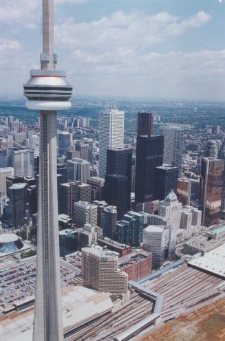 Troubled Olympia and York's Scotia Plaza, back right, forms a big part of Toronto Skyline